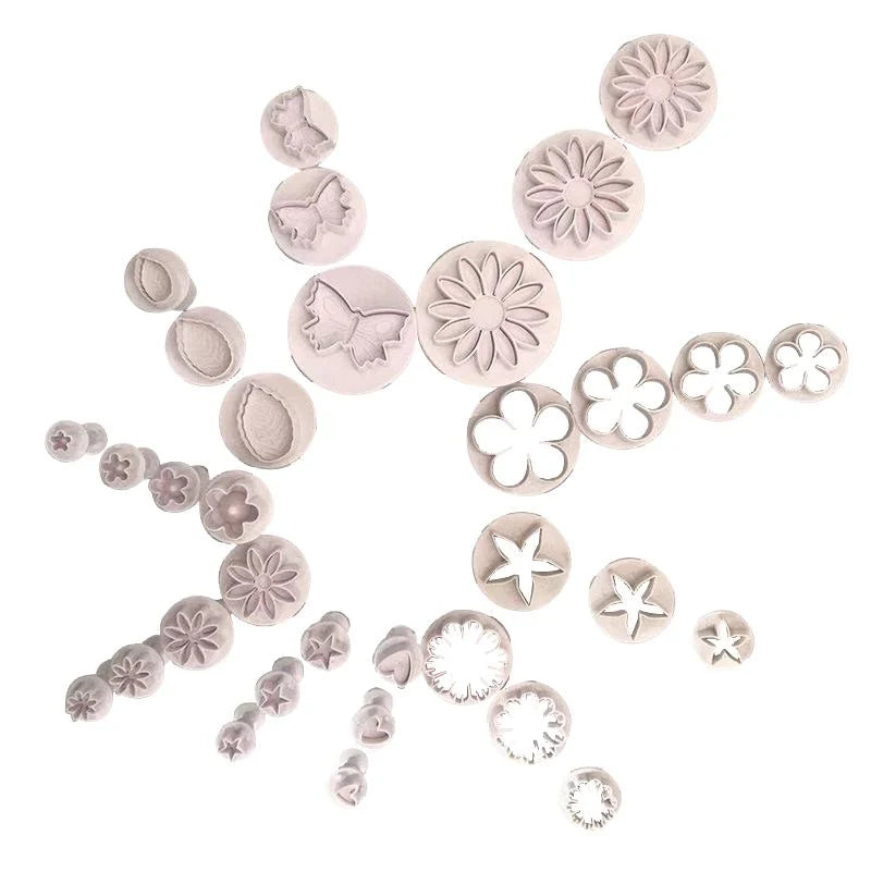 33 Pcs Fondant Cake - Decorating, Mold Mould Cookies Bakeware Set