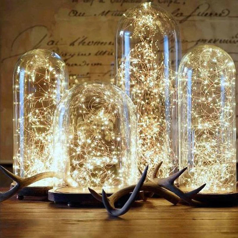 Copper Wire Battery Powered LED String Light - Home, Wedding, Party Decoration String Light