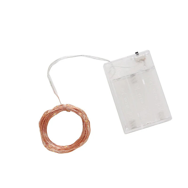 Copper Wire Battery Powered LED String Light - Home, Wedding, Party Decoration String Light