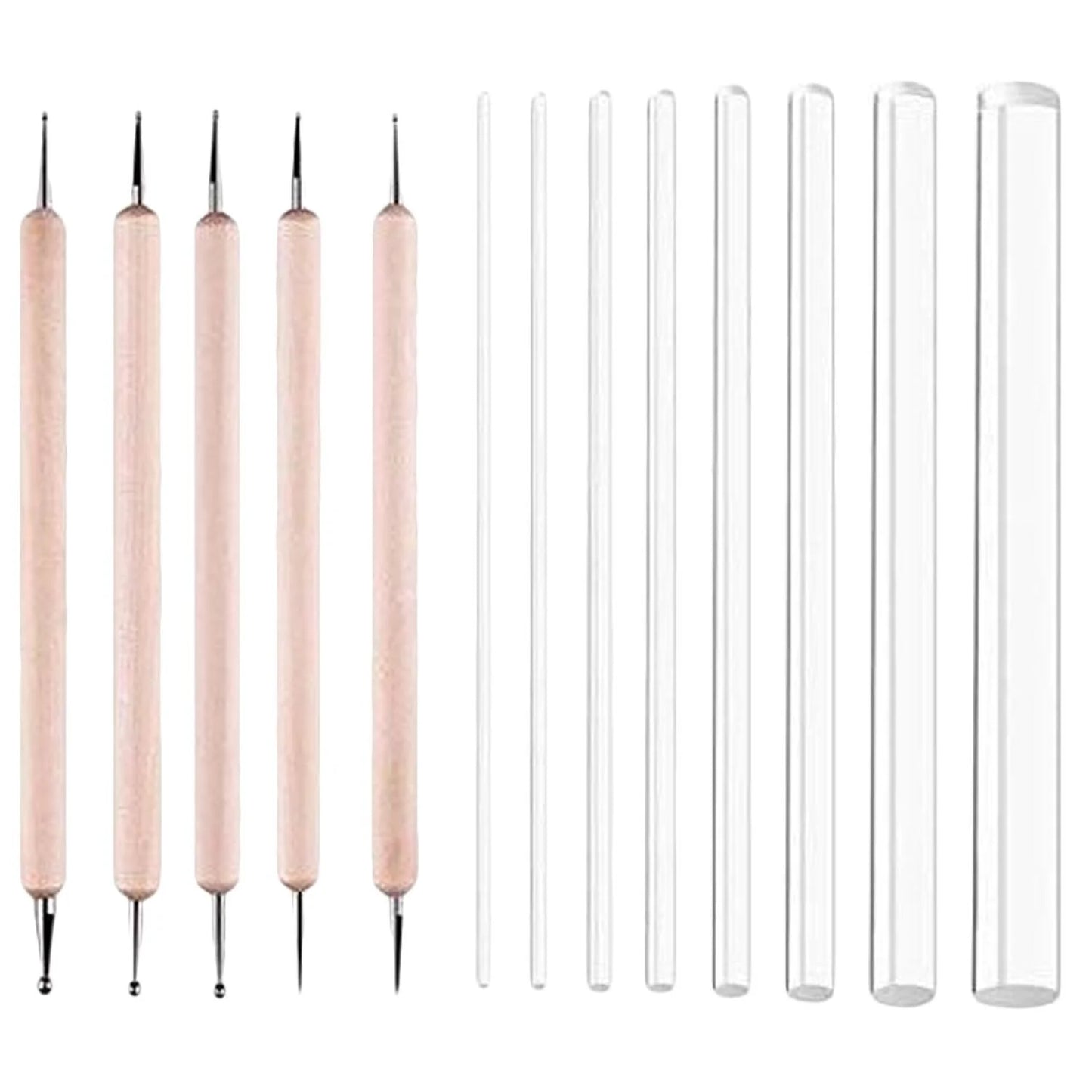 25pcs Mandala Dotting Tools Set - Dotting Pens, Brush, Acrylic Rods With White Pencil Carrying Bag For Painting Rocks Drawing Drafting