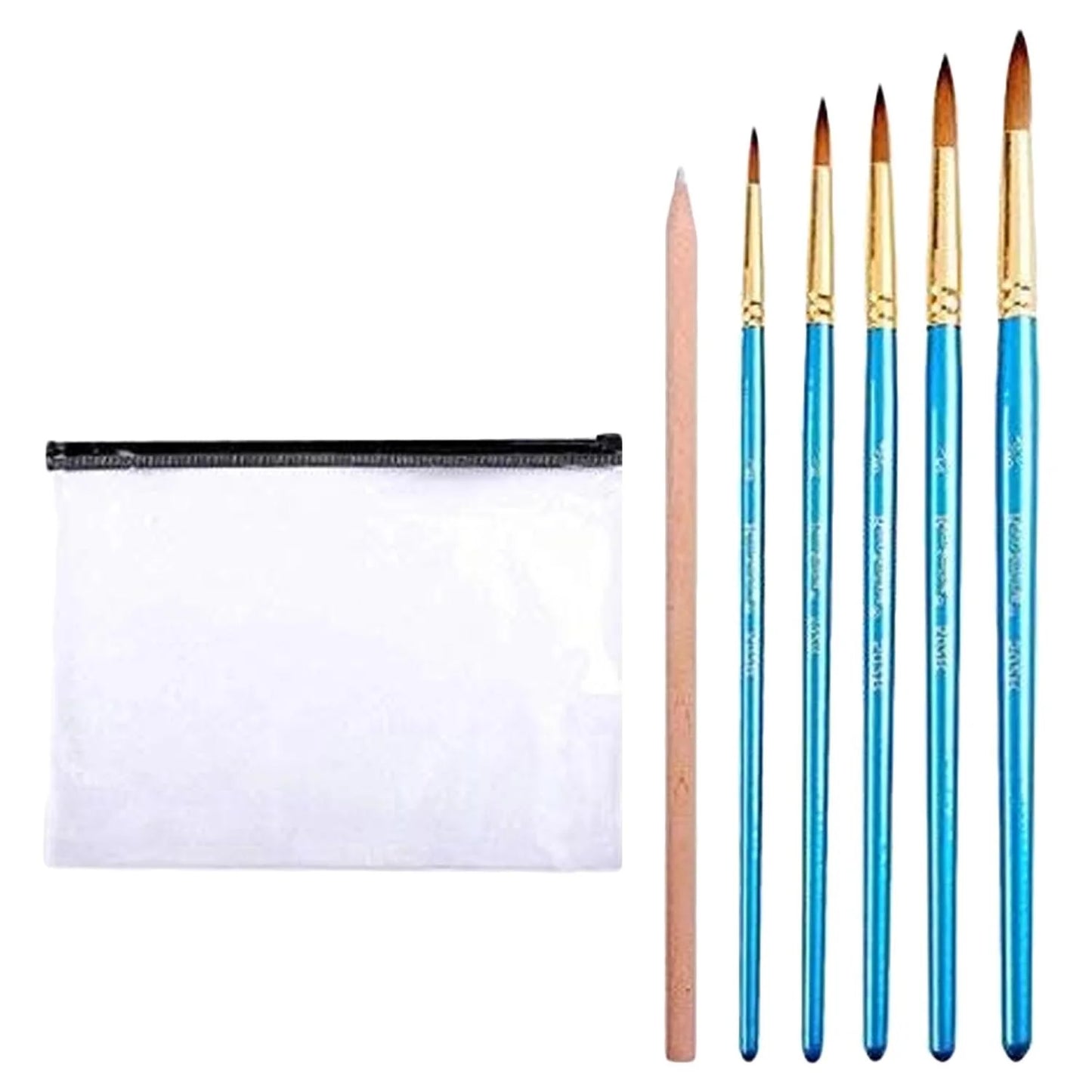 25pcs Mandala Dotting Tools Set - Dotting Pens, Brush, Acrylic Rods With White Pencil Carrying Bag For Painting Rocks Drawing Drafting