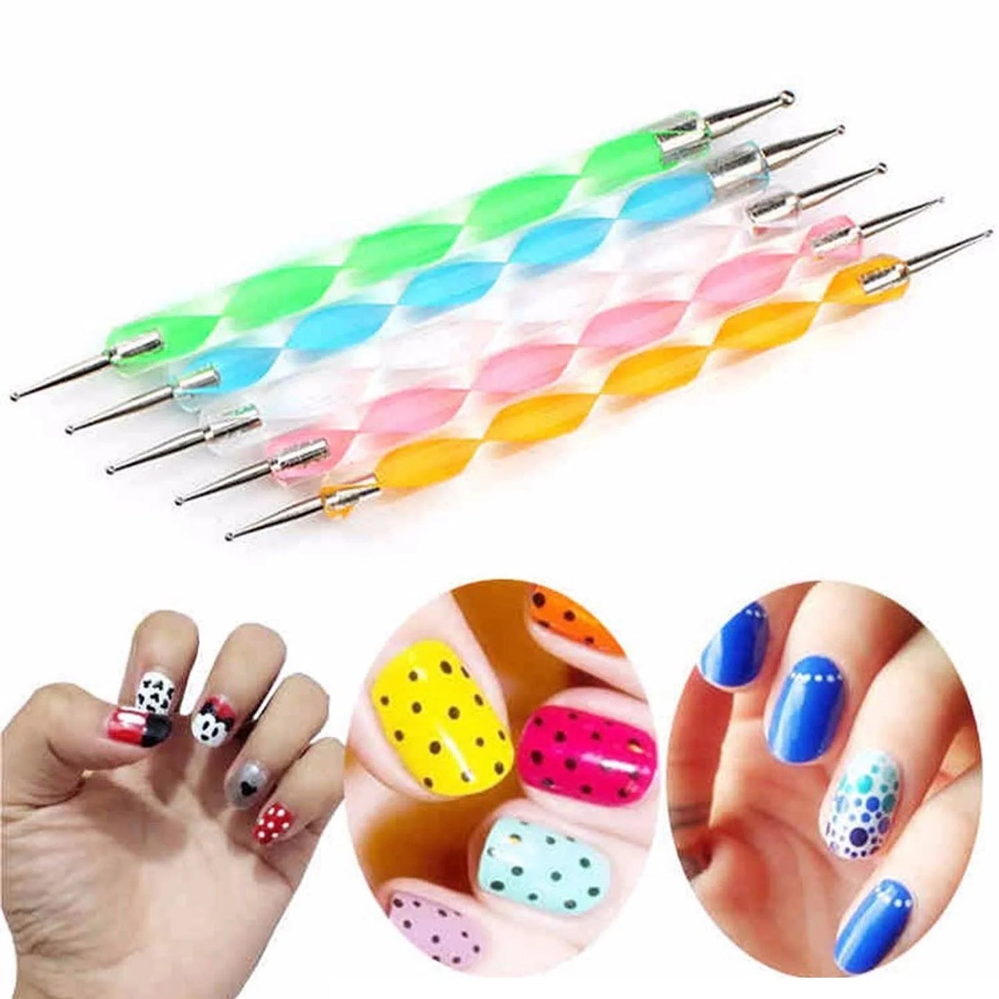 25pcs Mandala Dotting Tools Set - Dotting Pens, Brush, Acrylic Rods With White Pencil Carrying Bag For Painting Rocks Drawing Drafting