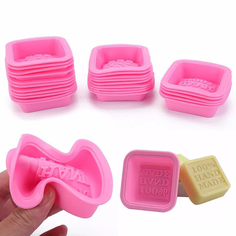 3D Square Shape Design Silicone Soap Mold - Fondant Cake Decorating Mold