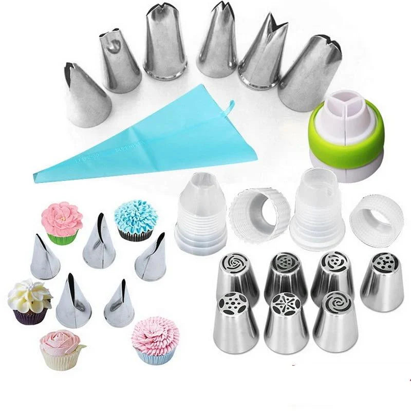 Stainless Steel Tulip Icing Piping, Flower Cream, Pastry Nozzles Bag Cupcake Decorating Tools
