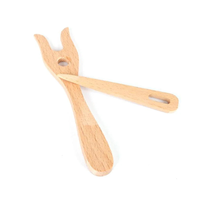 DIY Knitting Crafts Weaving Tool Wooden Fork