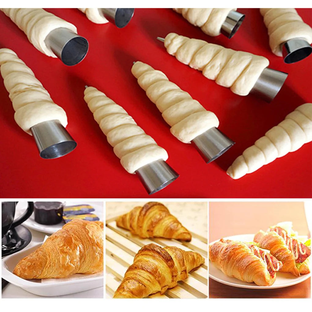 Stainless Steel- Spiral Croissants, Conical Tube, Cone Roll Moulds