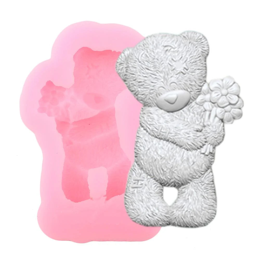 Cute Bear Silicone Clay Chocolate Molds