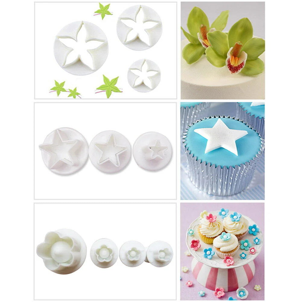33 Pcs Fondant Cake - Decorating, Mold Mould Cookies Bakeware Set