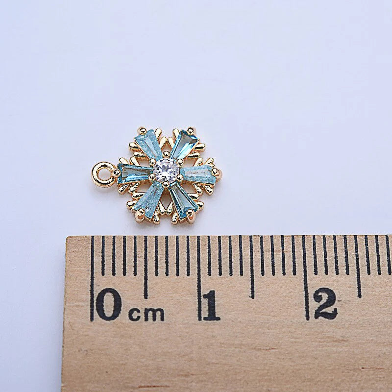 Copper Christmas Snowflake Charms