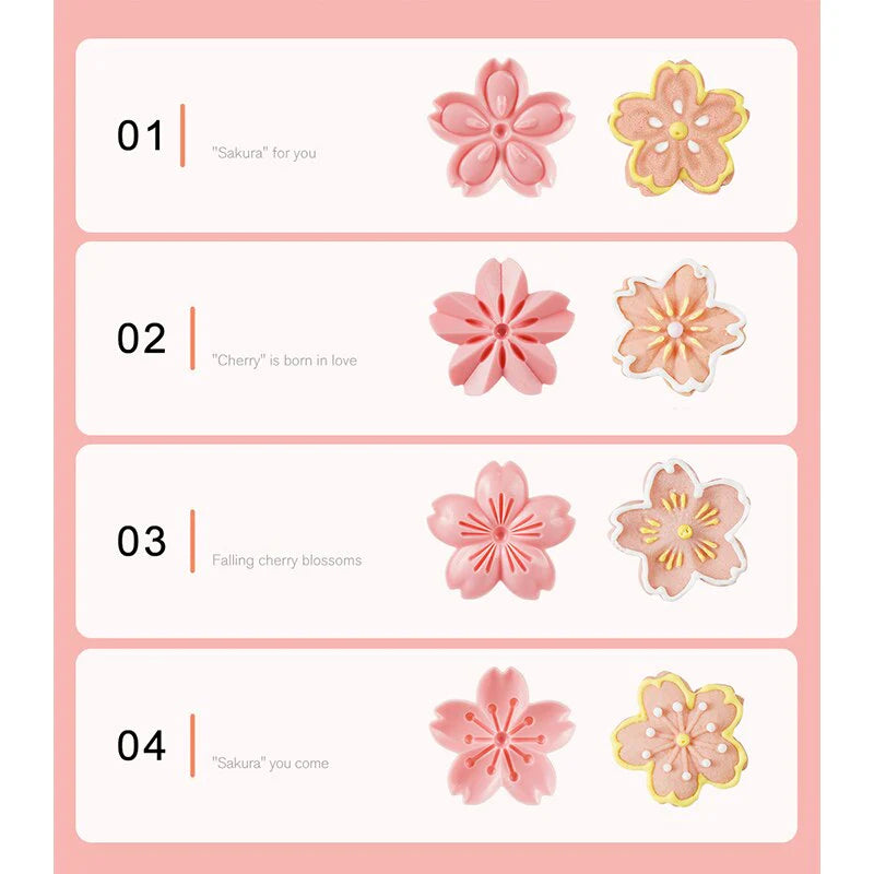 Cutter Pink Cherry Blossom Flower Charm DIY Floral Mold