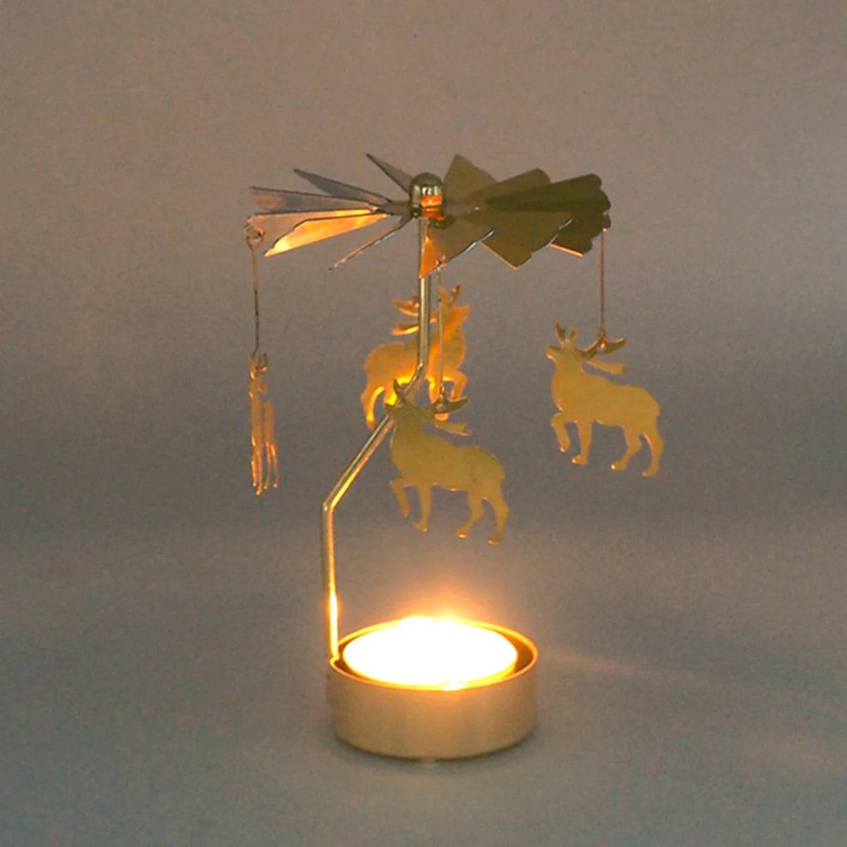 Christmas Rotary Candle Holder Merry Christmas Decor For Home Christmas Ornament Xmas Gifts Happy New Year 2022 Noel Navidad