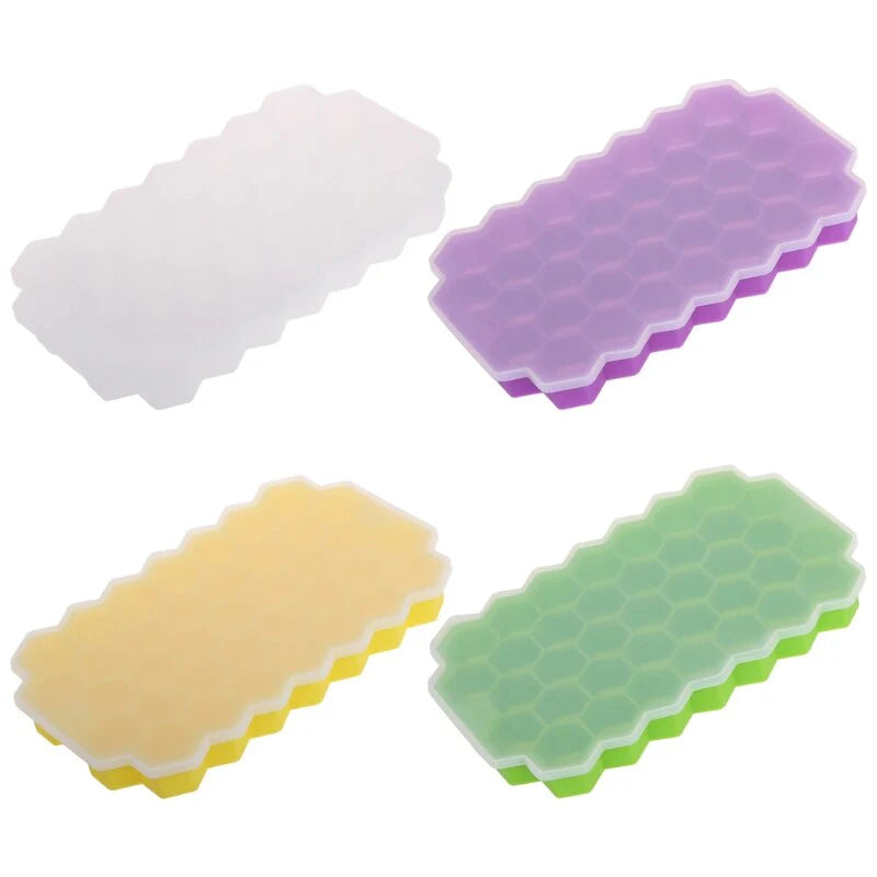37 Grids Honeycomb Mini Ice Maker Cube Silicone Tray Mold