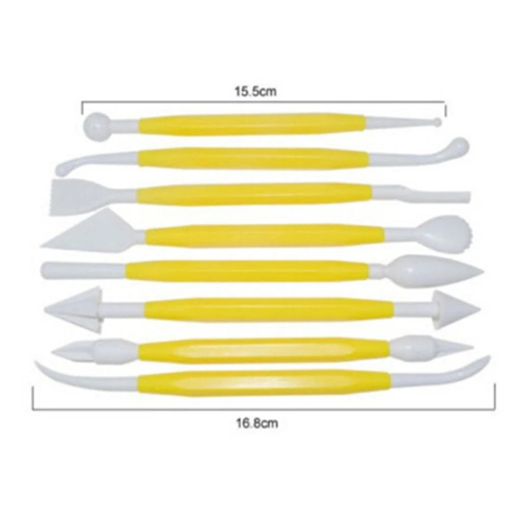 8pcs/set Plastic Clay Sculpting Set Polyform Sculpey Tools Set For Shaping Clay Playdough Tools Toys Polymer Modeling Clay Tools