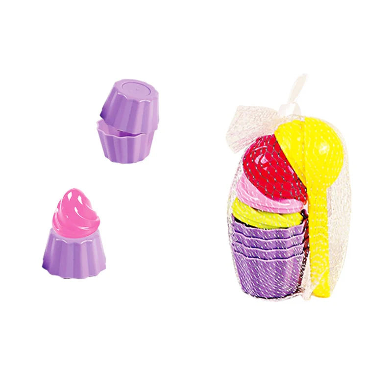 9 Pcs/set Baby Beach Sand, Spoon Ice Cream Cake Mould Mold Beach Toys Kits Funny Kawaii Educational Gifts for Kids / Children