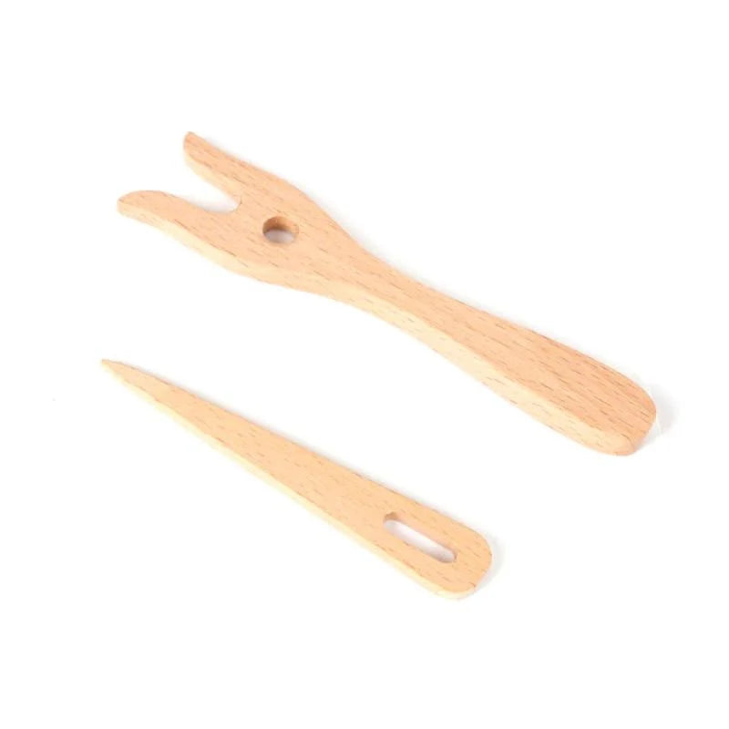 DIY Knitting Crafts Weaving Tool Wooden Fork