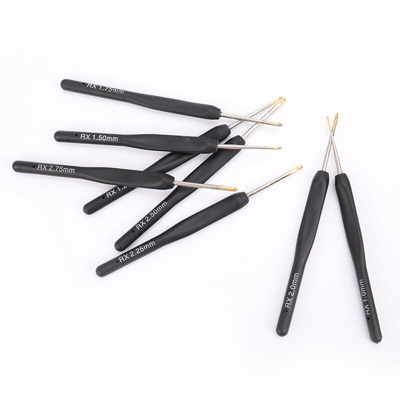 Black Knitting Needles Plastic Handle Crochet Hooks
