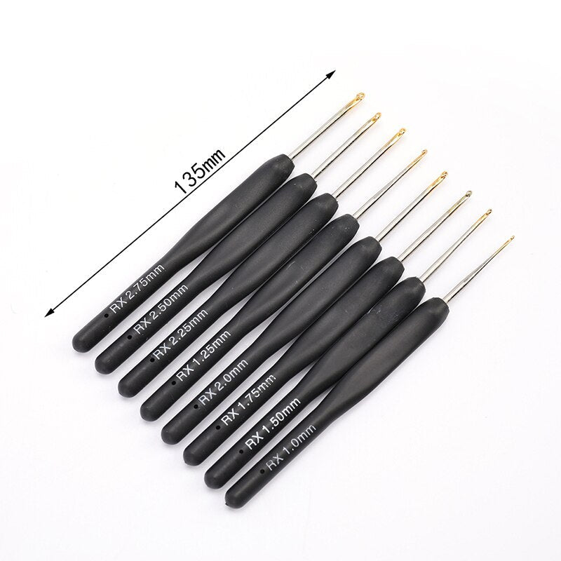 Black Knitting Needles Plastic Handle Crochet Hooks