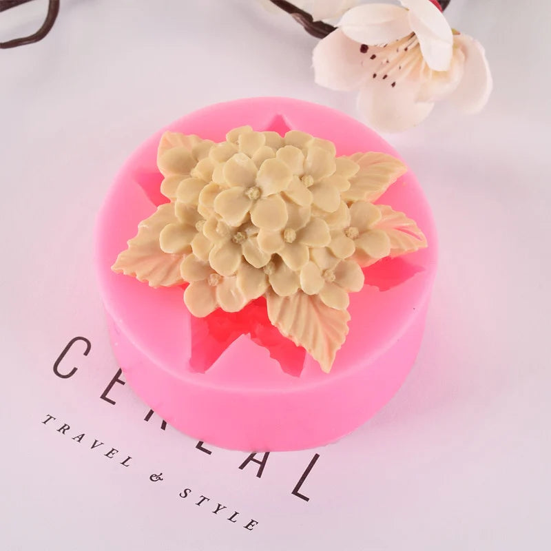 Lilac Rose Lily Fondant Silicone Mould Gypsum Cake Decorating Diy Chocolate Baking Tools 3d Silicone Mold Handmade Soap Mold|Soap Molds