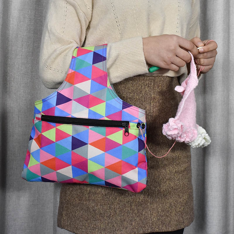 Yarn Sewing Tool Small Projects Storage Bags - Yarn Storage Organizer DIY Apparel Needlework Knitting Tote Bag