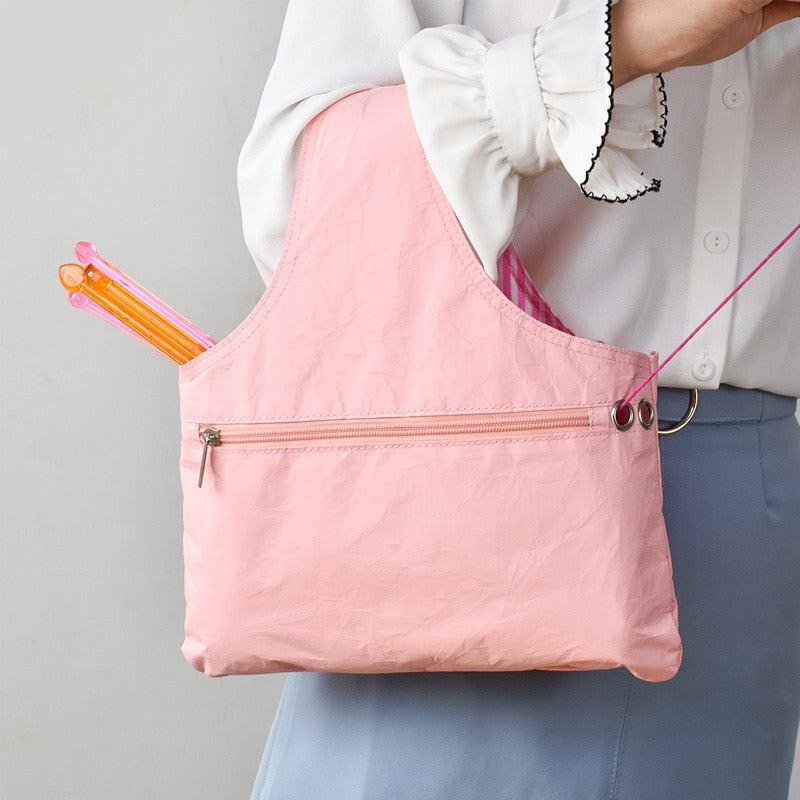 Yarn Sewing Tool Small Projects Storage Bags - Yarn Storage Organizer DIY Apparel Needlework Knitting Tote Bag