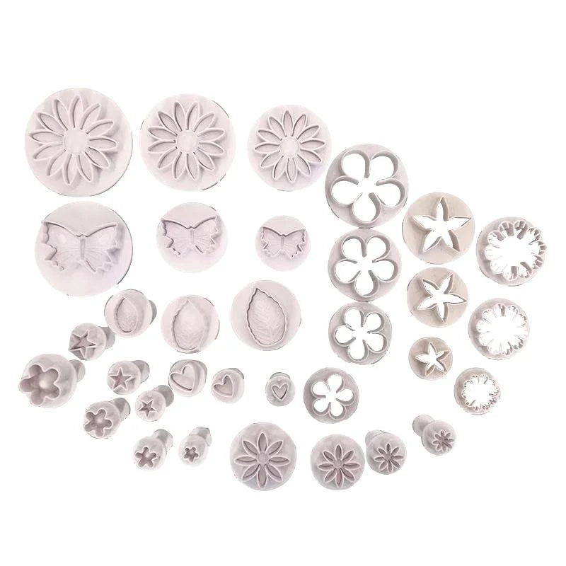 33 Pcs Fondant Cake - Decorating, Mold Mould Cookies Bakeware Set