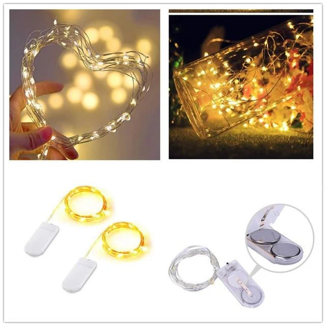 Copper Wire Battery Powered LED String Light - Home, Wedding, Party Decoration String Light