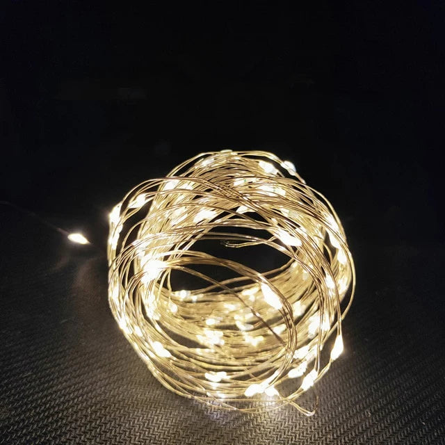 Copper Wire Battery Powered LED String Light - Home, Wedding, Party Decoration String Light