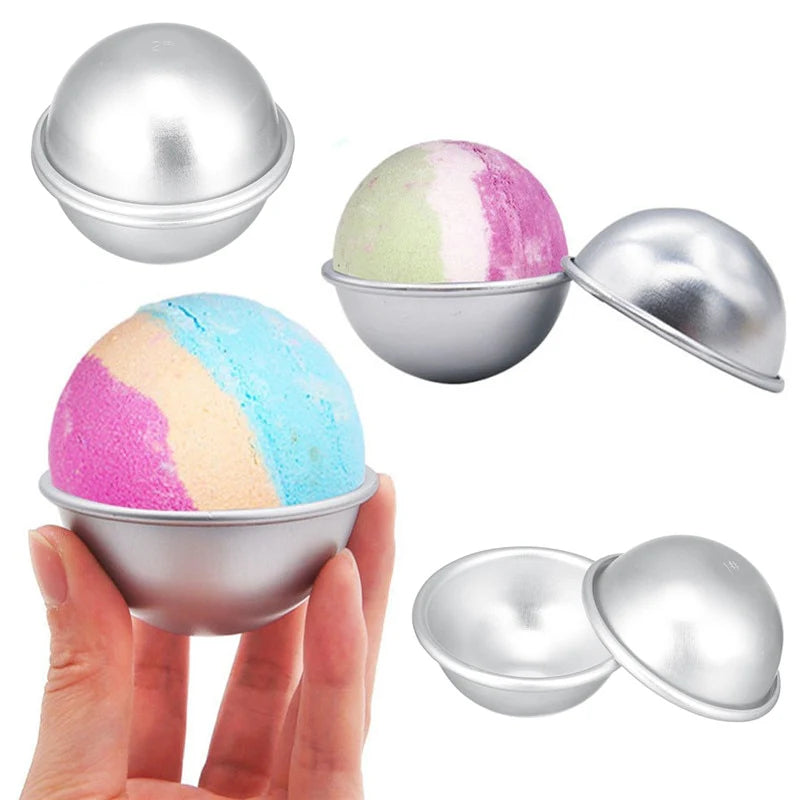 Round Bath Bomb Molds - Homemade Crafting Semicircle Sphere Metal Bath Tool