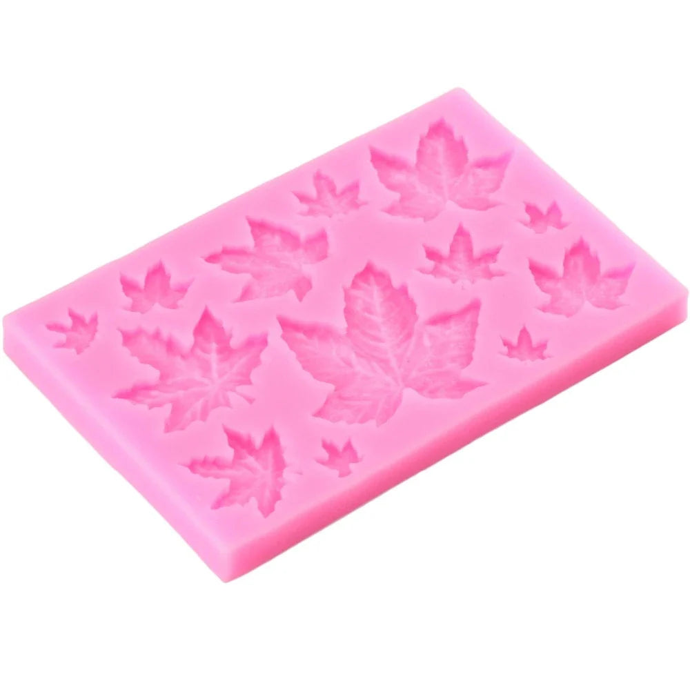 Maple Leaf Silicone Cupcake Baking Mold, Christmas Fondant Cake Decorating