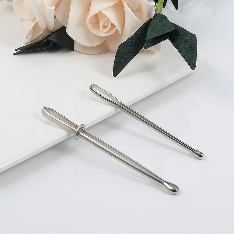 Stainless Steel Cited Clips Crochet Hook - Elastic Belt Wearing Rope Weaving Tool