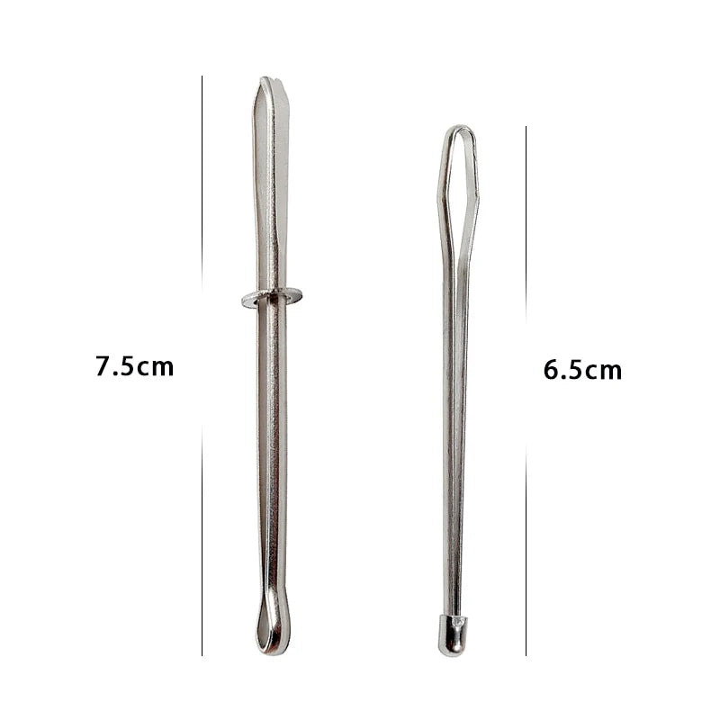 Stainless Steel Cited Clips Crochet Hook - Elastic Belt Wearing Rope Weaving Tool