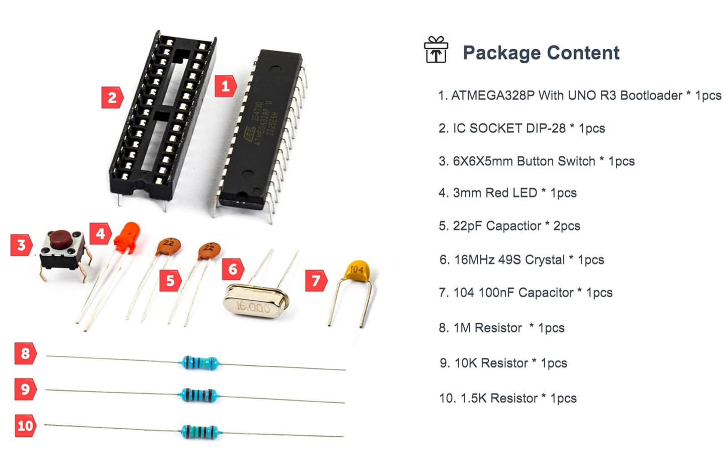 Arduino Project Atmega328P-PU Atmega328p with Uno R3 Bootloader