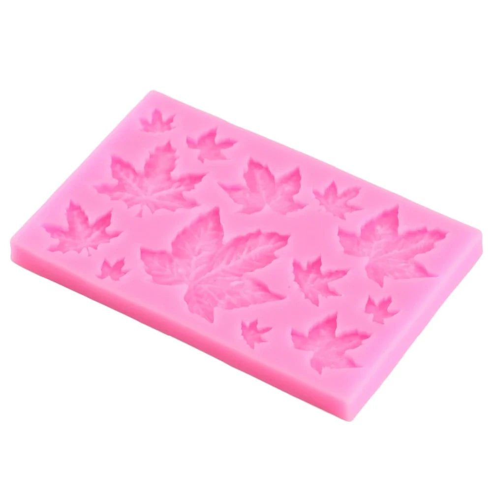 Maple Leaf Silicone Cupcake Baking Mold, Christmas Fondant Cake Decorating