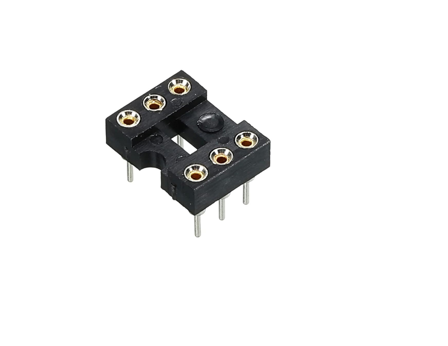 DIP IC Chip Socket Adapter Round Pin 6P 2.54mm Pitch IC Socket for PCB Board Chip