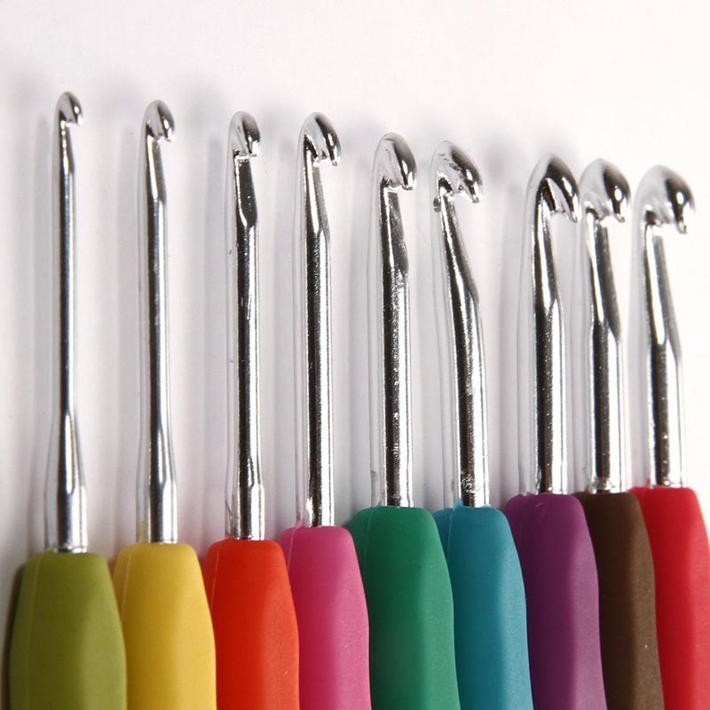 Mixed Metal Crochet Hook Template Kit - TPR Aluminum Knitting Needles