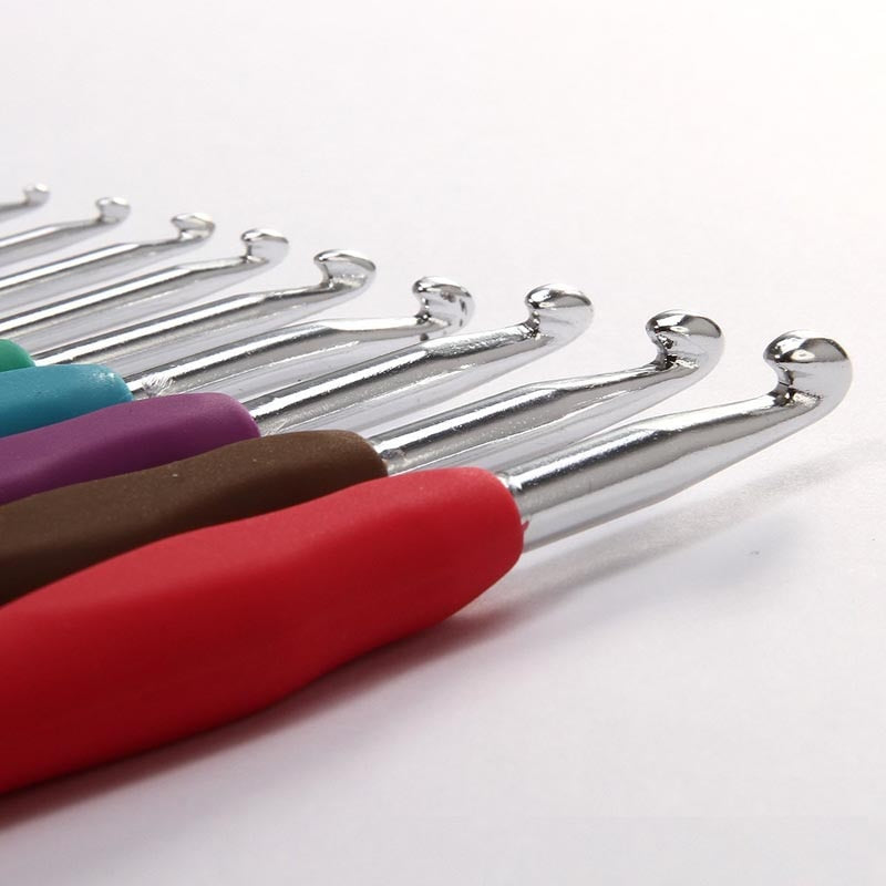 Mixed Metal Crochet Hook Template Kit - TPR Aluminum Knitting Needles