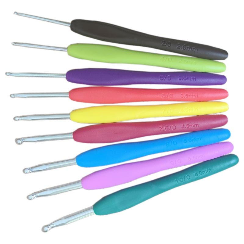 Mixed Metal Crochet Hook Template Kit - TPR Aluminum Knitting Needles