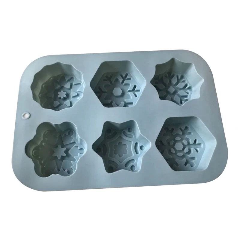 Christmas Snowflake Silicone Soap Mold - Aroma Gypsum Plaster Resin Mould