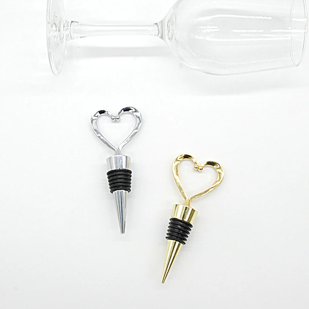 Elegant, Reusable, Heart Shaped Wine - Champagne Used as Wine Bottle Stopper