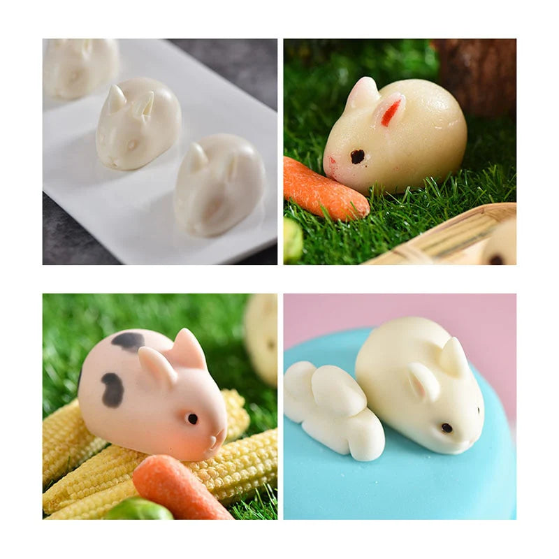 3D Creative Food Grade Silicone Rabbit Ice Cream Mold