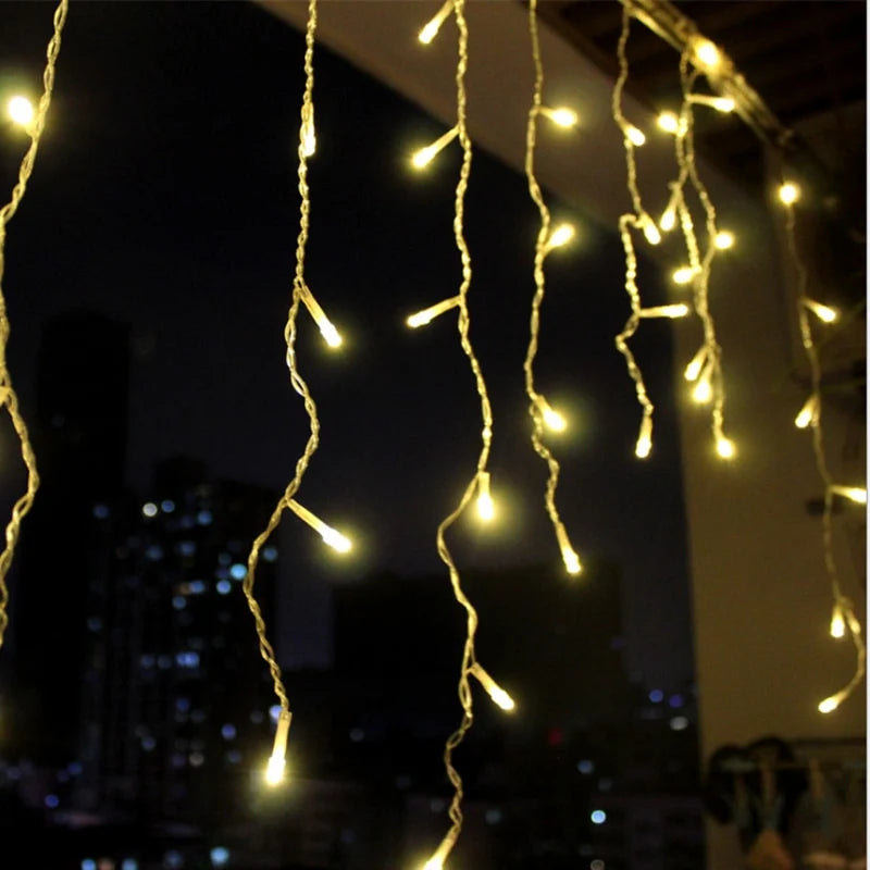 Waterproof Christmas Outdoor Icicle String Lights for Garden