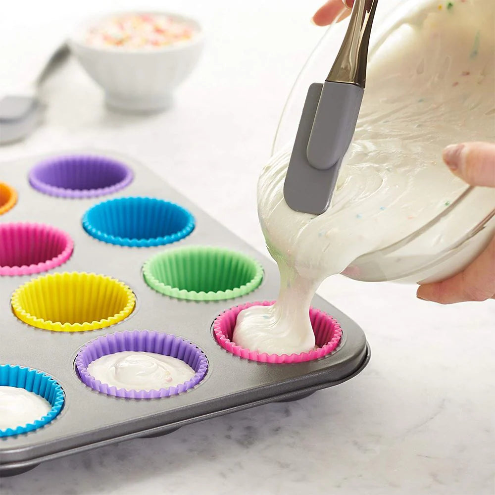 Silicone Round-Shaped Muffin, Cupcake Baking Maker, Cake Decorating Tools