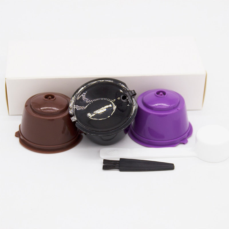 Reusable Coffee Capsule Filter Cup For Nespresso With Spoon Brush