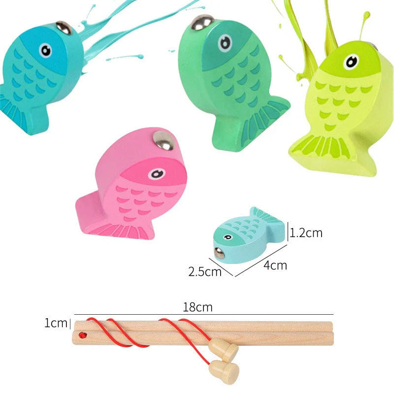 Baby Wooden Magnetic Fishing Toys