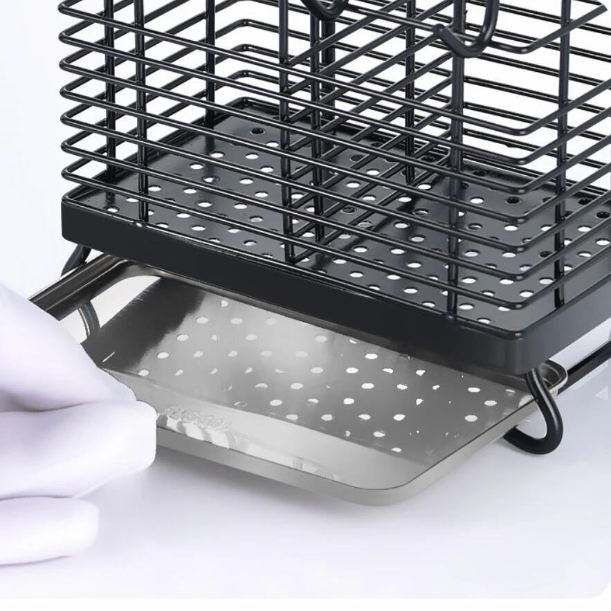 Stainless Steel Chopsticks Spoon Fork Cutlery Drying Hook Rack