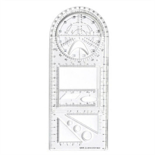 Multifunction Rotatable Drawing Template Ruler