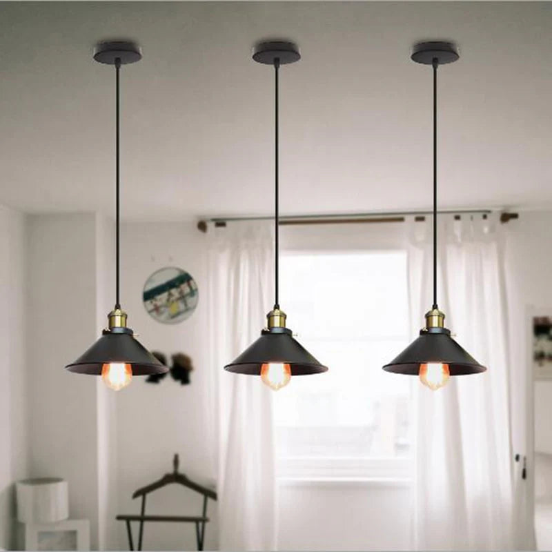 Vintage Industrial Pendant Light, Nordic Retro Lights