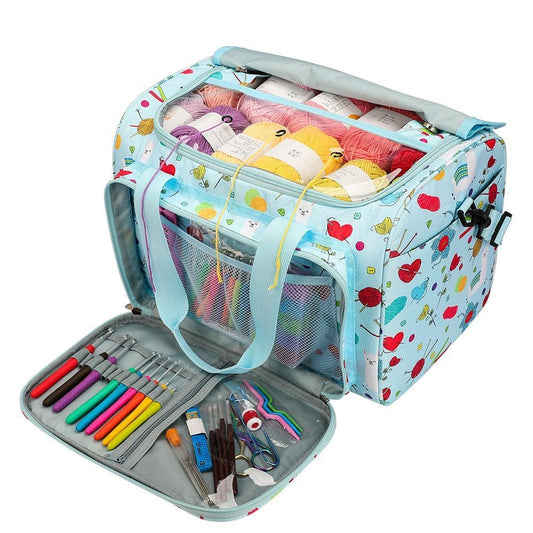 Knitting Woolen, Yarn Storage Bag With Inner Divide