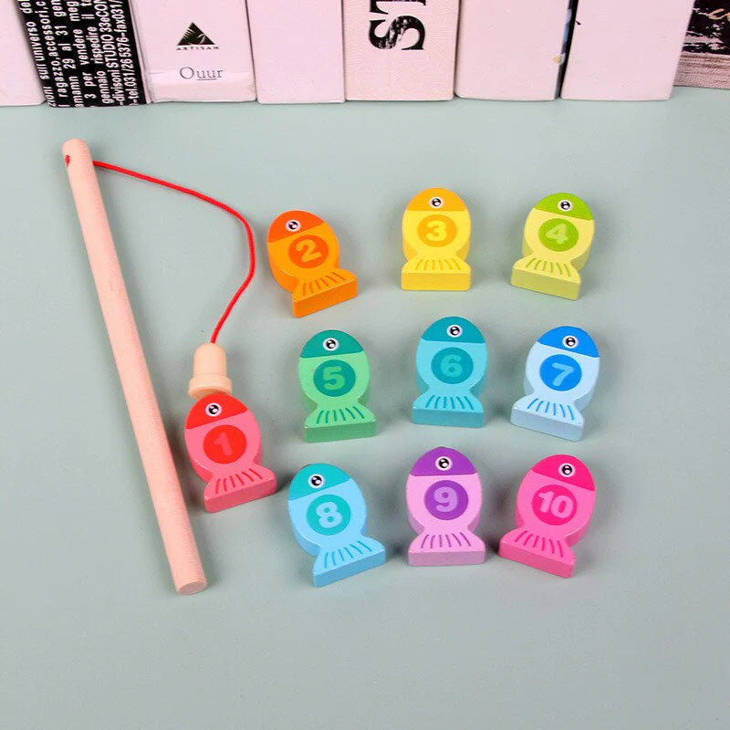 Baby Wooden Magnetic Fishing Toys