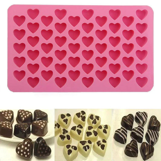 3D Silicone Diy Heart Form Chocolate Mold